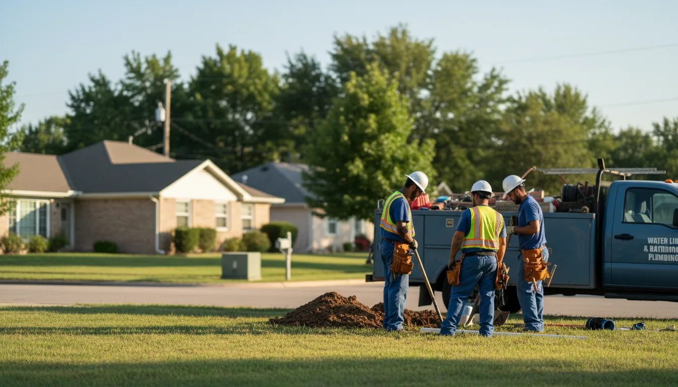 Residential water line and bathroom plumbing service in West Pittsburg, PA